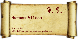 Harmos Vilmos névjegykártya