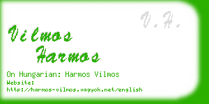 vilmos harmos business card